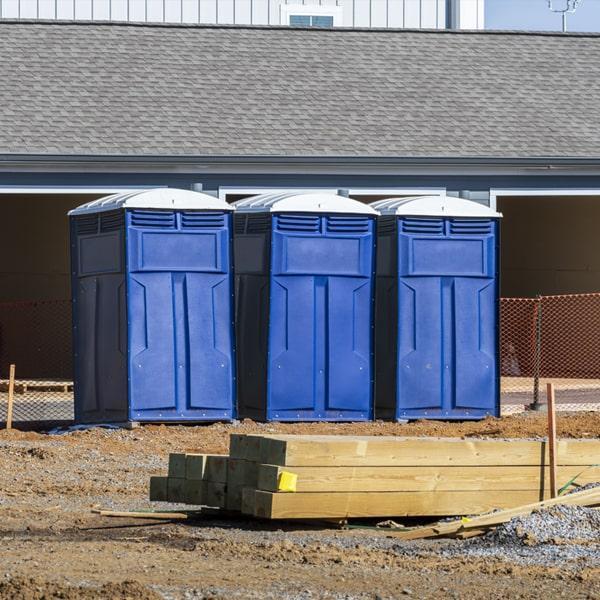 Heavy-duty construction site porta potty in Longmont, Colorado